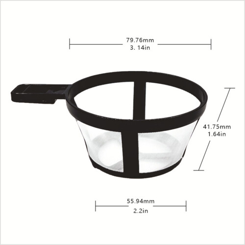 Set van 6 hoogefficiënte koffiefilters, nylon zeef voor de 2