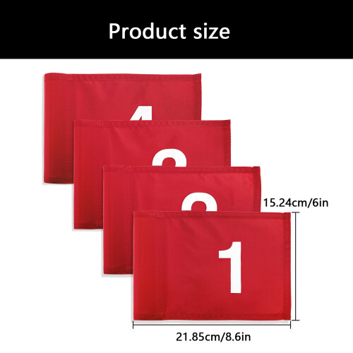 4Pcs 1-4 Practice Numbered Golf Flag Oxford Cloth Small Putting 2