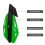 Universal Motorcycle Hand Guard 7/8in 22mm ABS Fall Resistant Protector Green 6