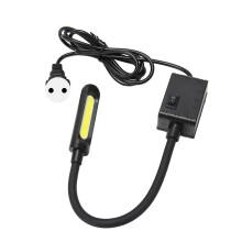 Sewing Machine LED Lamp Bright Light Eye Caring No Flicker Flexible Gooseneck Strong Magnetic Base Wide Application Energy Saving Workbench Lathe