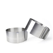 Adjustable Stainless Steel Cake Ring Mold Round Mousse Bakeware Dishwasher Safe for Home Restaurant