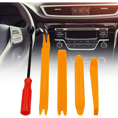 Trim Removal Tools 5Piece Panel Puller Set with Ergonomic NonSlip Grip and Scratch Nylon Tips 2