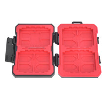 LP E8 Waterproof Memory Card Box 104x71x22mm Black Rubber ABS