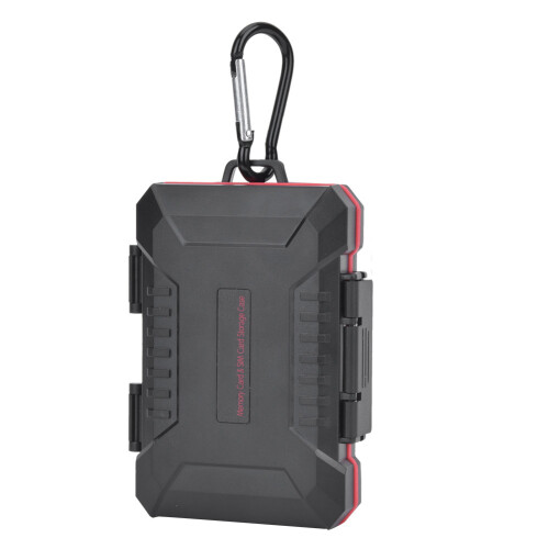 LP E8 Waterproof Memory Card Box 104x71x22mm Black Rubber ABS 1