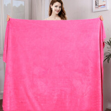 120X200 Cm UltraThick Microfiber Bath Towel, Soft Absorbent QuickDry, Rose Red, Bathroom Spa Gym Use, 100X200 Cm