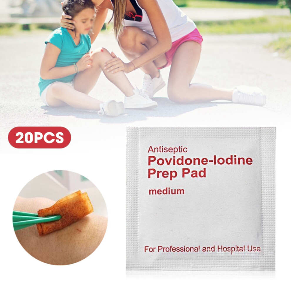 Portable Povidone Iodine Wipes 20pcs, 65x30mm, Non Woven, Disposable Waterproof