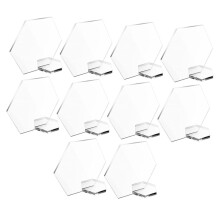 Hexagon Acrylic Table Signs With Holder DIY Blank Number Sign 10Pcs Reusable Place Cards For Wedding Reception