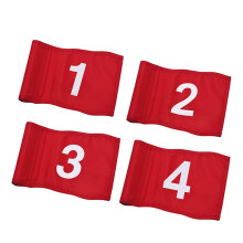 4 leichte Golfplatzmarkierungen mit Zielflagge zur einfachen