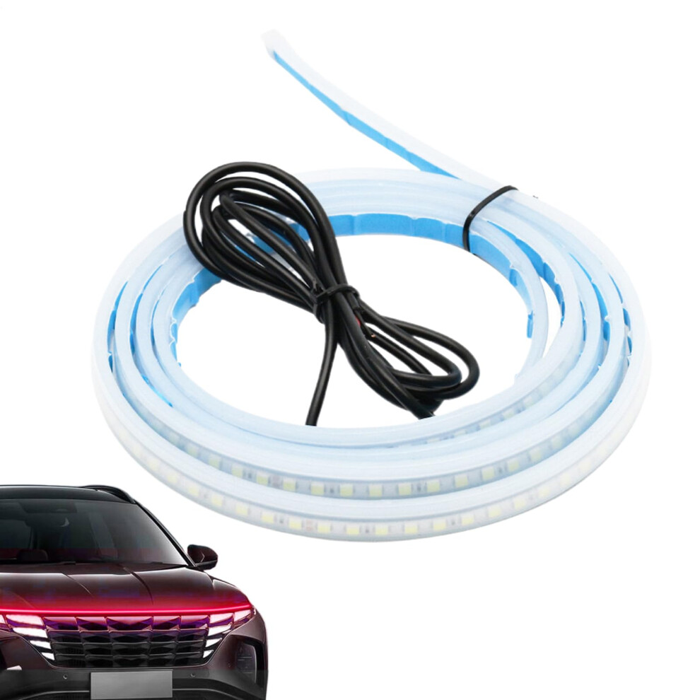 Hood Led Strip Dynamic Scan Hood Waterproof Led Strip For Engine Bay Universal Fit Daytime Running Light/Red 9187378026120