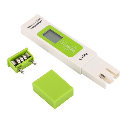 C-100 5-in-1 Water Quality Tester, TDS, EC, Salinity, Temp 1