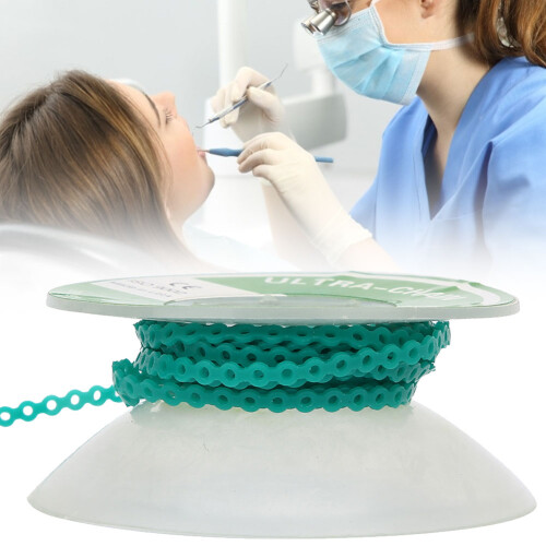 High-Quality Elastic Rubber Chain in Light Green for Orthodontics 2