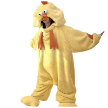 Plush Robes Ladies Dressing Gown Animal Pajamas One Piece Sleepwear Cosplay Christmas Jumpsuit Yellow Size L