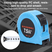 Stainless Steel 7.5m Measuring Tape with Lock 25mm Width for Crafts & Woodwork