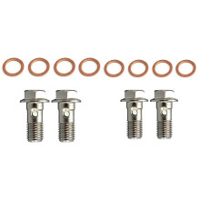 4x Motorfiets Roestvrij M10 x 1.25 Banjobout Hoofdremcilinderschroef Remslang Remklauwbout Hydraulische Koppelingsschroef