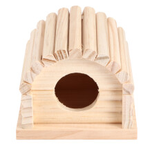 Toca arqueada para hamsters, casinha de madeira para hamsters, esconderijo para pequenos animais, material de cedro, habitat para ninho, design