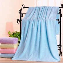 Bath Sheets Microfiber Embossed Bath Towel Set 70x140 cm  QuickDrying,  Absorbent, Light Purple