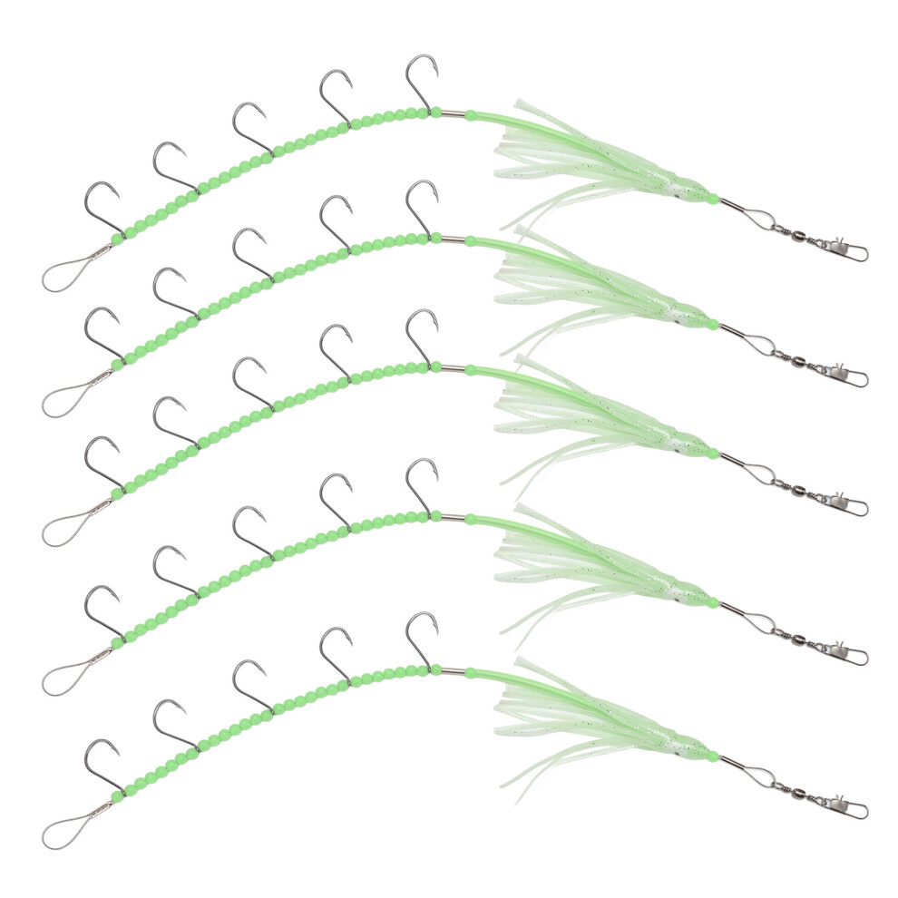 Luminous Fishing Lures, Flexible Swinging Fluorescent Squid Hooks For A Thrilling Freshwater And Saltwater Fishing Experience-image-OPC-PR2KTJX-NEW