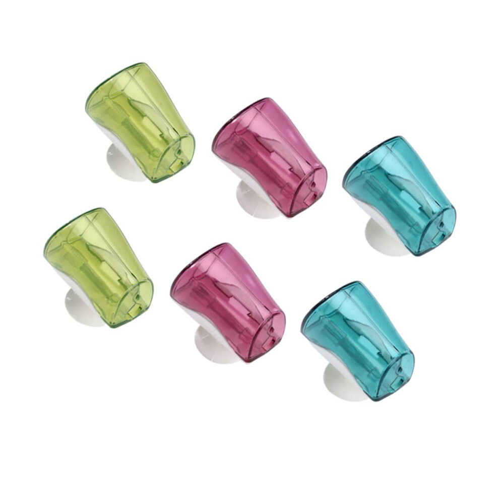 Suction Cup Toothbrush Protective Cover  6Piece Set, Dustproof Head Caps, Toothbrush Head Covers, Random Colors