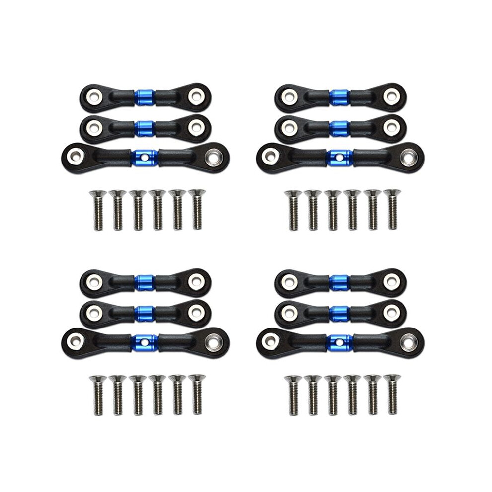 12Pcs Steering Link Rod Servo Rod For Tt-02 Tt-02T Tt02 Tt02t 1/10 Rc Car Upgrade Parts Accessories, 6032834674137