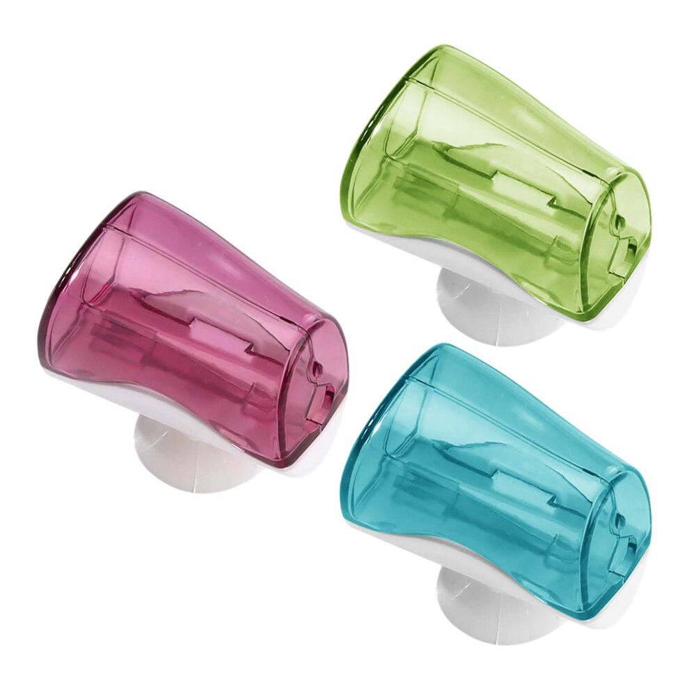 Toothbrush Head Cover 3Pack Suction Cup Caps For Normal And Electric Toothbrushes Anti Dust Protector Bathroom Holder