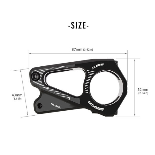 Tige de descente pour vélo, haute résistance, Angles-Brillant 2