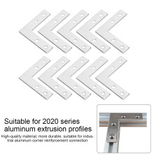 10 Stück Carbonstahl-Aluminium-Profilverbinderplatten 20T 20L 20 Kreuz