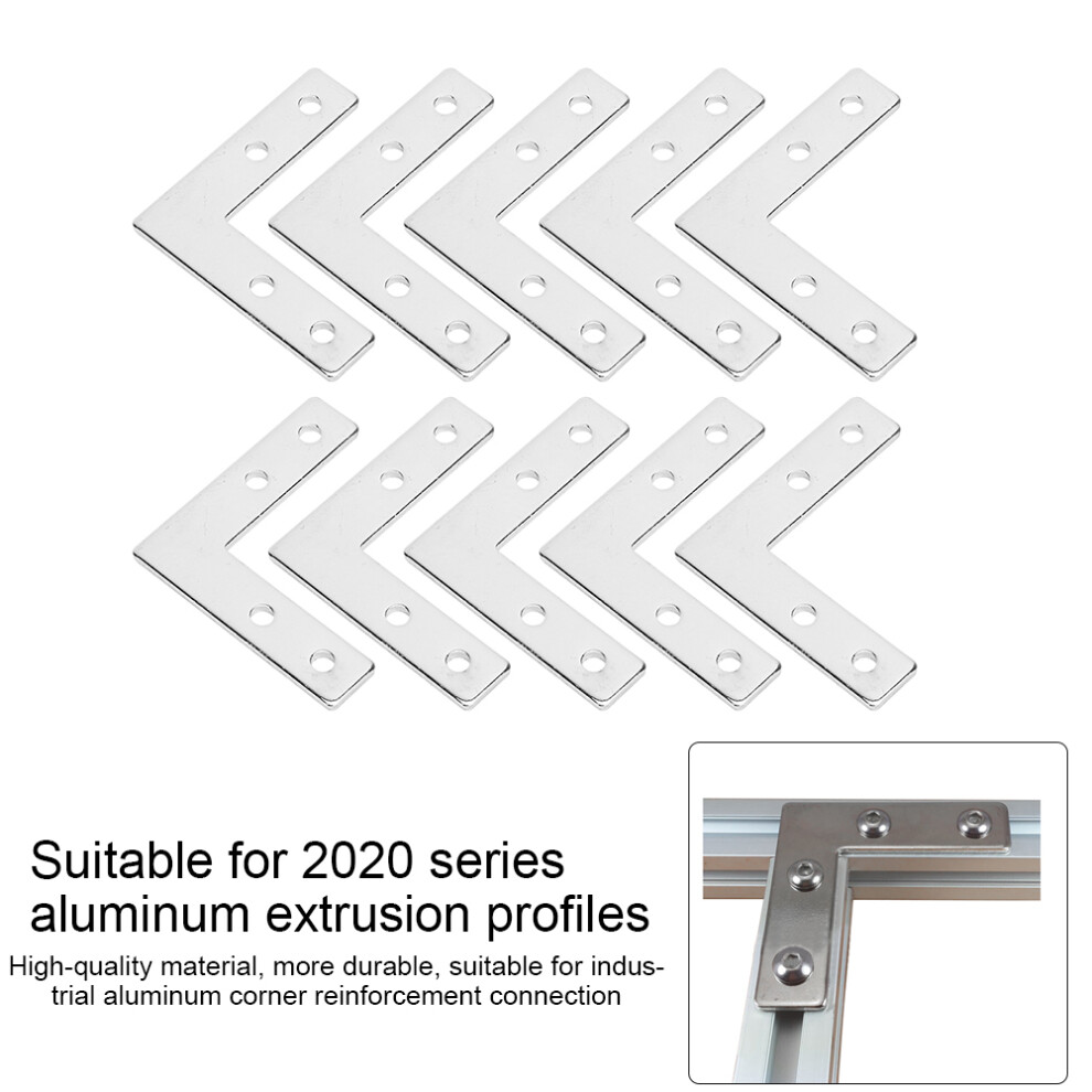 Durable 202020L Carbon Steel Aluminum Plates For Profile Connection 10Pcs 4681382682419