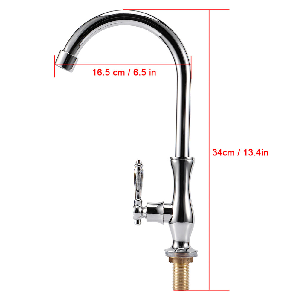 Durable G1/2In Zinc Alloy Kitchen Sink Faucet With Energy-Saving Bubbler 8171382682541