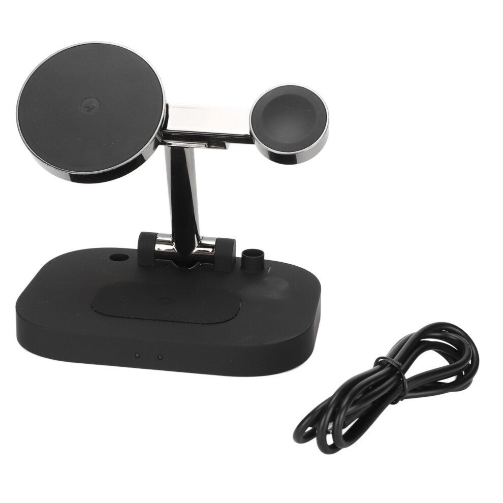 Magnetic Charging Solution, Quick Charge 4-In-1 Stand For Your Apple Devices Featuring Magsafe, Silent Operation, And Robust Build, (1) Black 9176269856731