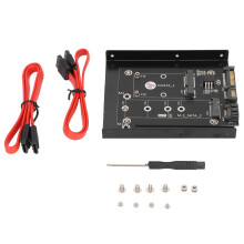 M.2 til SATA-adapter, 2-i-1-konverter for NGFF M.2SSD og MSATA til 2,5-tommers SATA III, støtter B-nøkkel, plug and play, ikke for NVME SSD