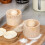 Dumpling Maker and Wrapper Tool, Pine Wood Round Press for Pasta, Ravioli, Cookie Dough 2