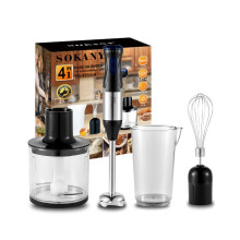 1000W Stainless Steel Hand Blender Set with Whisk Chopper Frother, Ice Crushing, BPA