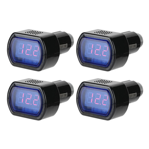 4 Stück Auto-Voltmeter LED-Anzeige Batteriespannungsmonitor 8V-30V 1