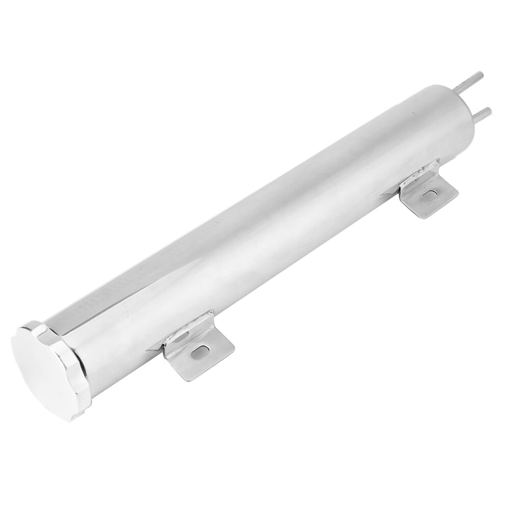 Stainless Steel 2X13in Radiator Overflow Tank With Mounting Bracket 8221379858876