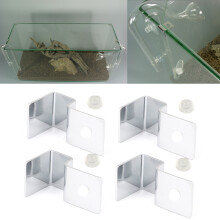 Fish Tank Support Brackets 4Pcs Stainless Steel for 6mm Aquarium Glass Cover