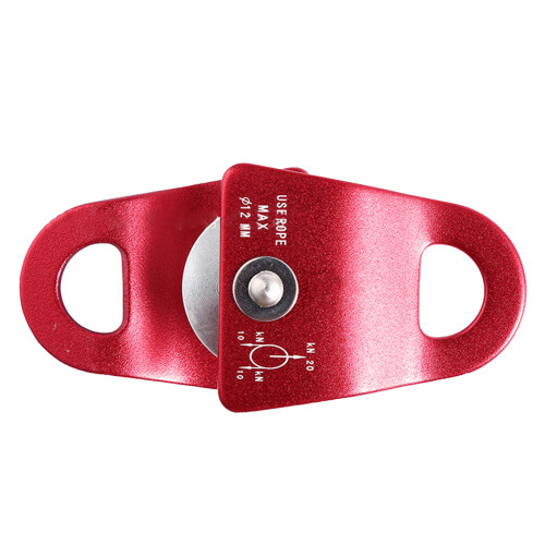Professional Climbing Descender Equipment Aluminum-Red