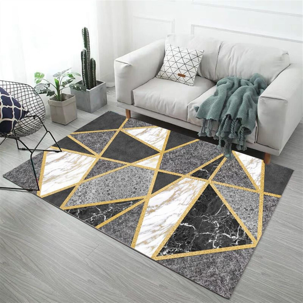 Geometric Area Rug for Bedroom, Washable Carpet for Kids Room Nursery Dorm Decor (40x60cm, Color 24)