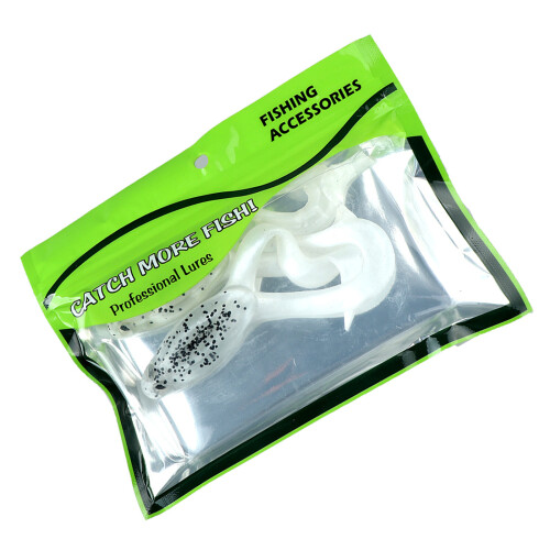 2PCS Twin Tail Soft Frogs Baits Artificial Floating-Type B