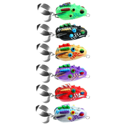 Simulated Soft Frogs Baits PVC Frogs Lures with Double-Type E 1