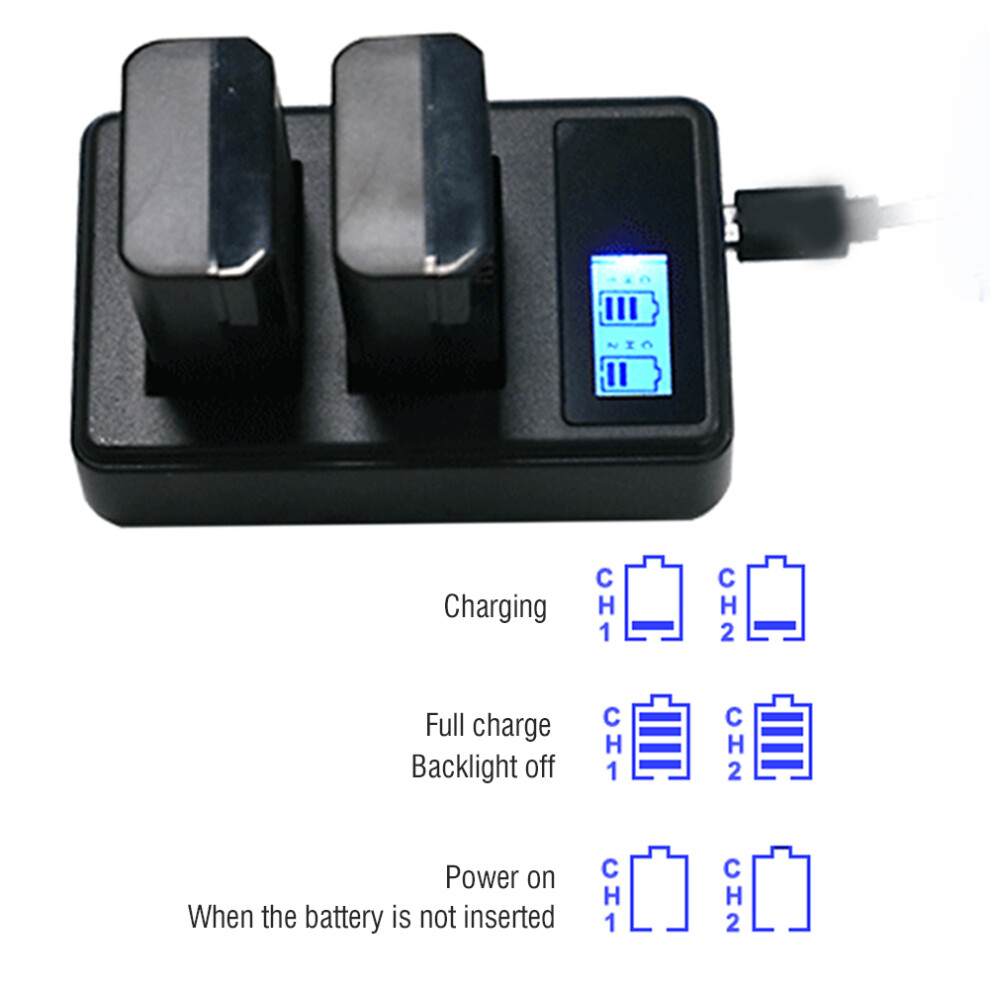 Seivi Lcd Display Dual Slot Charger For Np Fw50 Travel Ready 8491379863105