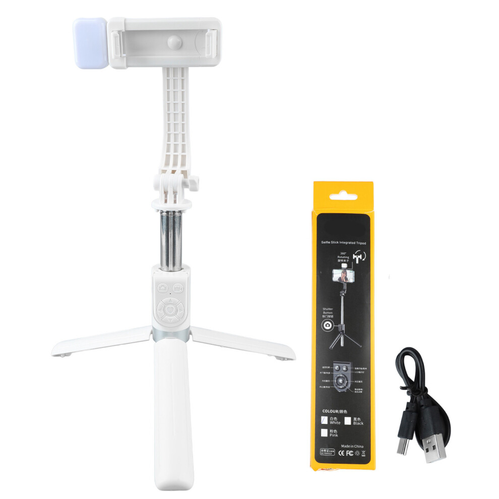 Selfie Stick With Detachable Dimmable Fill Lights, Enhanced Stability For Outdoor Short Videos, Includes Built-In Bluetooth Remote 9159805666902
