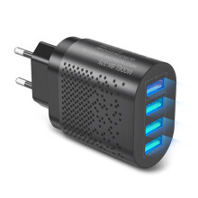 Chargeur USB Cube à charge rapide, bloc de charge triple port, chargeur mural USB, léger, haute performance, sécurité garantie, multi-usage,