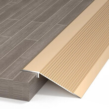 Aluminum Threshold Ramp with Floor Reducer for Wood to Tile Transition, Gold, 110cm