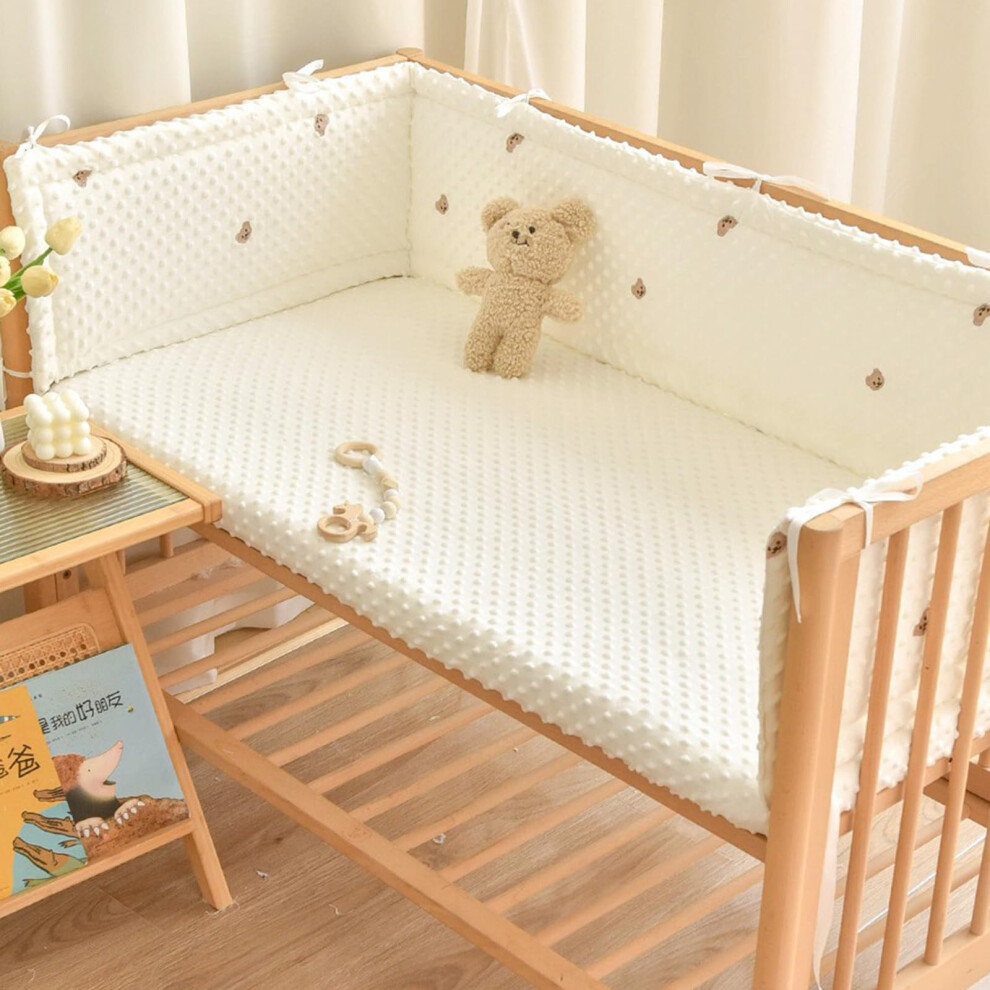 Safety Bed Guard For Toddlers And Kids 200 x 28 cm Bed Circumference Guard A3 Round Cushion Bed Rail Protector Bedside Liner Cover