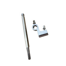 Aluminium dubbele trappedaalklopper Montagestang Veilig-Zilver