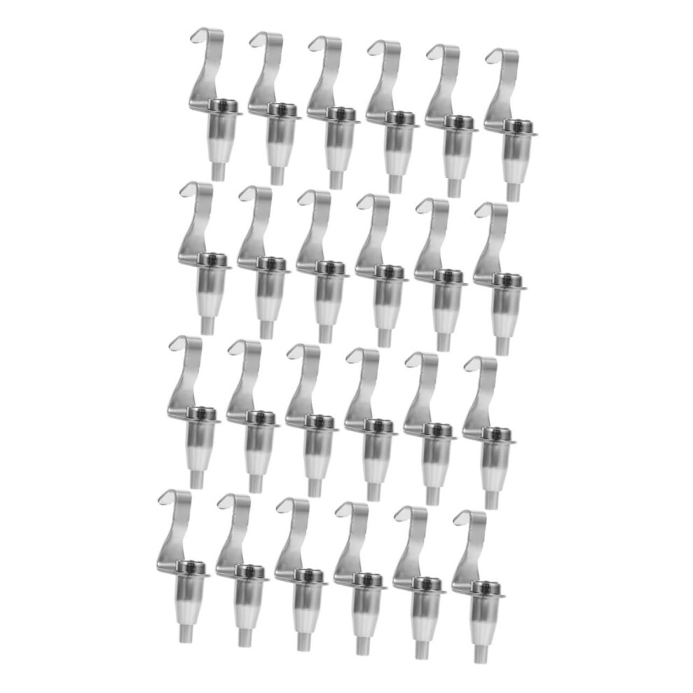 24Pcs Weatherproof Wire Rope Lock Hooks Heavy Duty Picture Rail Hooks For Artwork And Photo Frames 9199774825580