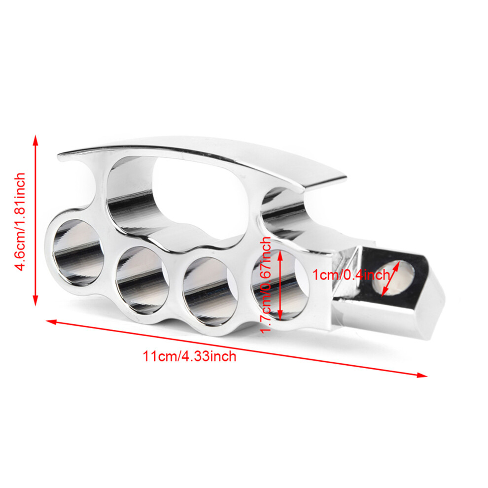 Cnc Aluminum Motorcycle Front Footpegs Universal Pedal Adjustable Silver 8071379865394