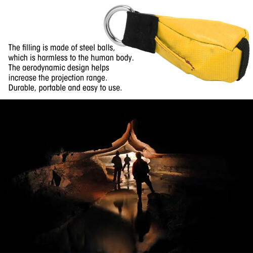 Multipurpose Nylon Throw Weight Bag for Outdoor Tree Climbing, Yellow 2