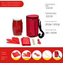 (15cm Taillen trommel, Kompletter Satz Zubehör 3 Meter Seiden trommel tasche) 15cm Rindsleder-Taillen trommel
