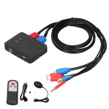 USB Cabled HDMI KVM Switch Box, Dual Monitor Compatible with 8K@60Hz Stunning Visual Effects, Supports Multiple USB Devices and Fast Data Transfer